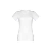 Camiseta Entallada Mujer de Algodón Blanco L