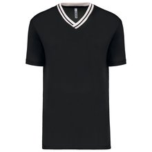 Camiseta equipo Unisex Cuello de Pico Negro L