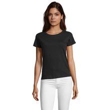 Camiseta Fit Mujer 150g Negro Profundo L