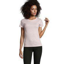 Camiseta Fit Mujer 150g Rosa Jaspeado XXL