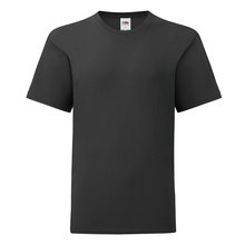 Camiseta infantil 100% algodón Negro 3/4 ans