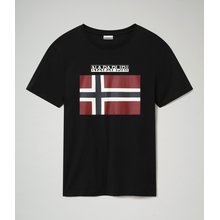 Camiseta con Logotipo de bandera Negro S