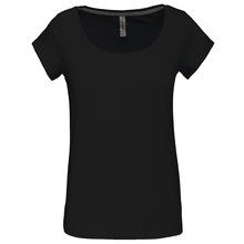 Camiseta manga corta algodón mujer Black S