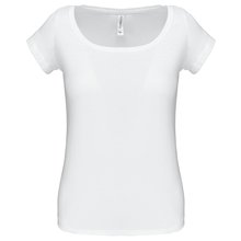 Camiseta manga corta algodón mujer Blanco 3XL