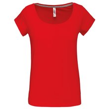 Camiseta manga corta algodón mujer Rojo 3XL