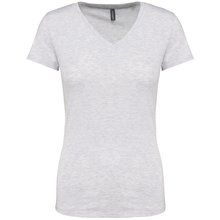 Camiseta de manga corta cuello pico mujer Ash Heather S