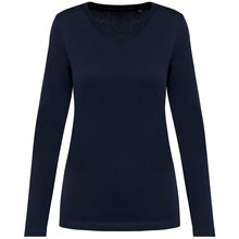 Camiseta manga larga algodón mujer Azul L