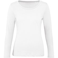 Camiseta manga larga mujer punto jersey Blanco XL