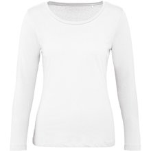 Camiseta manga larga mujer punto jersey Blanco XS