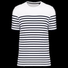 Camiseta marinera de algodón para hombre Blanco XL