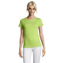 Camiseta Mujer Algodón Corte Entallado Apple Green L