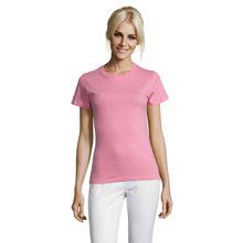 Camiseta Mujer Algodón Corte Entallado Rosa XL
