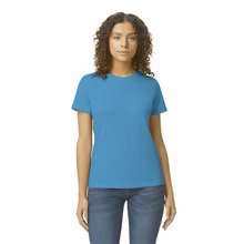 Camiseta mujer algodón sin costuras Azul L