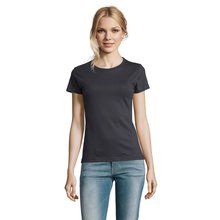 Camiseta Mujer Algodón Semi-Peinado Gris L