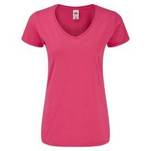 Camiseta Mujer Cuello Pico Fucsi XS