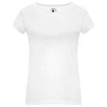 Camiseta mujer entallada manga corta Blanco 2XL