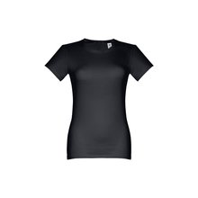 Camiseta de mujer entallada en punto jersey Negro L