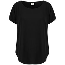 Camiseta mujer hombros caídos Negro S