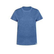 Camiseta Mujer Jaspeada Algodón Reciclado Azul S