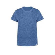 Camiseta Mujer Jaspeada Algodón Reciclado Azul S