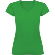 Camiseta de mujer manga corta entallada VERDE TROPICAL L