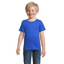 Camiseta Niños Ajustada 150g Algodón Azul Royal 3XL