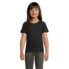 Camiseta Niños Ajustada 150g Algodón Negro Profundo 3XL