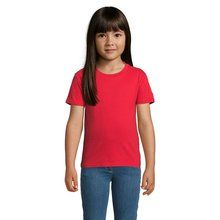 Camiseta Niños Ajustada 150g Algodón Rojo XL