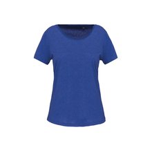 Camiseta orgánica cuello sin costuras Azul S