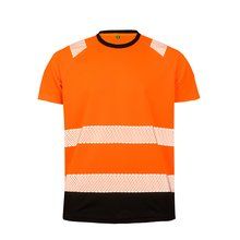 Camiseta de seguridad reciclada Orange / Black S/M