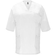 Camiseta de Servicios con Bolsillos y Escote V Blanco 3XL