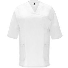 Camiseta de Servicios con Bolsillos y Escote V Blanco XS