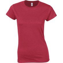 Camiseta sutil mujer algodón Rojo S