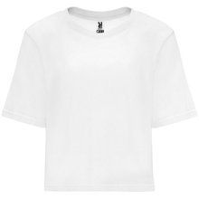 Camiseta de Talle Corto para Mujer Blanco 2XL