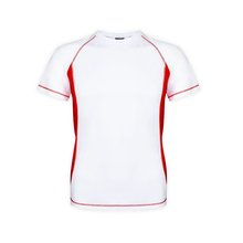 Camiseta técnica adulto bicolor transpirable Rojo M