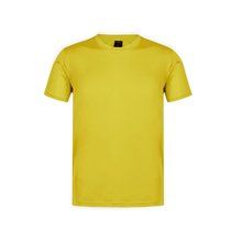 Camiseta técnica adulto de varios colores con diseño en espalda y mangas transpirable Amarillo M