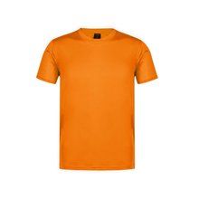 Camiseta técnica adulto de varios colores con diseño en espalda y mangas transpirable Naranja Fluor XL