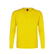 Camiseta técnica adulto de manga larga en varios colores Amarillo S