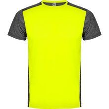 Camiseta técnica con cuello redondo y manga corta AMARILLO FLUOR/NEGRO VIGORE S