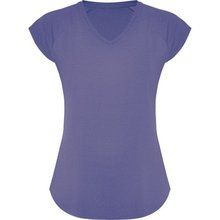 Camiseta Técnica Mujer Ajustada Bajo en V LILA S