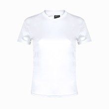 Camiseta técnica mujer en variedad colores con diseño en espalda y mangas transpirable Blanco S