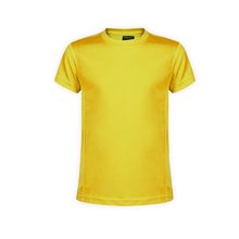Camiseta técnica niño/niña variedad de colores con diseño en espalda y mangas Amarillo 6-8