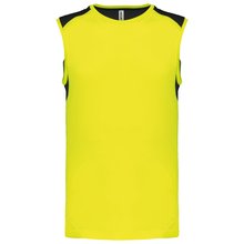 Camiseta tirantes deportiva bicolor Amarillo 4XL