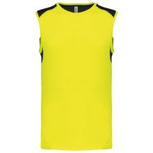 Camiseta tirantes deportiva bicolor Amarillo XL