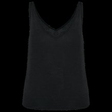 Camiseta de tirantes de lino Negro XS