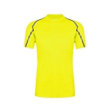 Camiseta Transpirable con Tiras Reflectantes Amarillo Fluor XXL