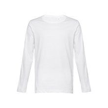 Camiseta Tubular Algodón Hombre Manga Larga Blanco L