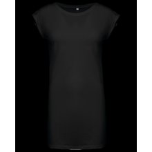 Camiseta vestido mujer algodón Negro L/XL