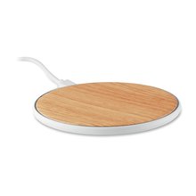 Cargador 5W con Bambú Ø10cm Blanco