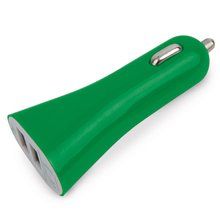 Cargador Coche Doble USB Verde